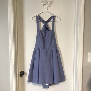 Lauren James Oxford Livingston bow dress LARGE